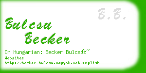 bulcsu becker business card